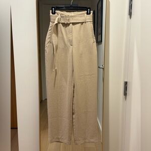 Wilfred Levy Belted Trousers in Olive Beige